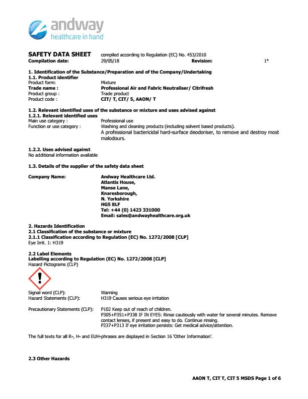 CIT-T COSHH CIT-T COSHH